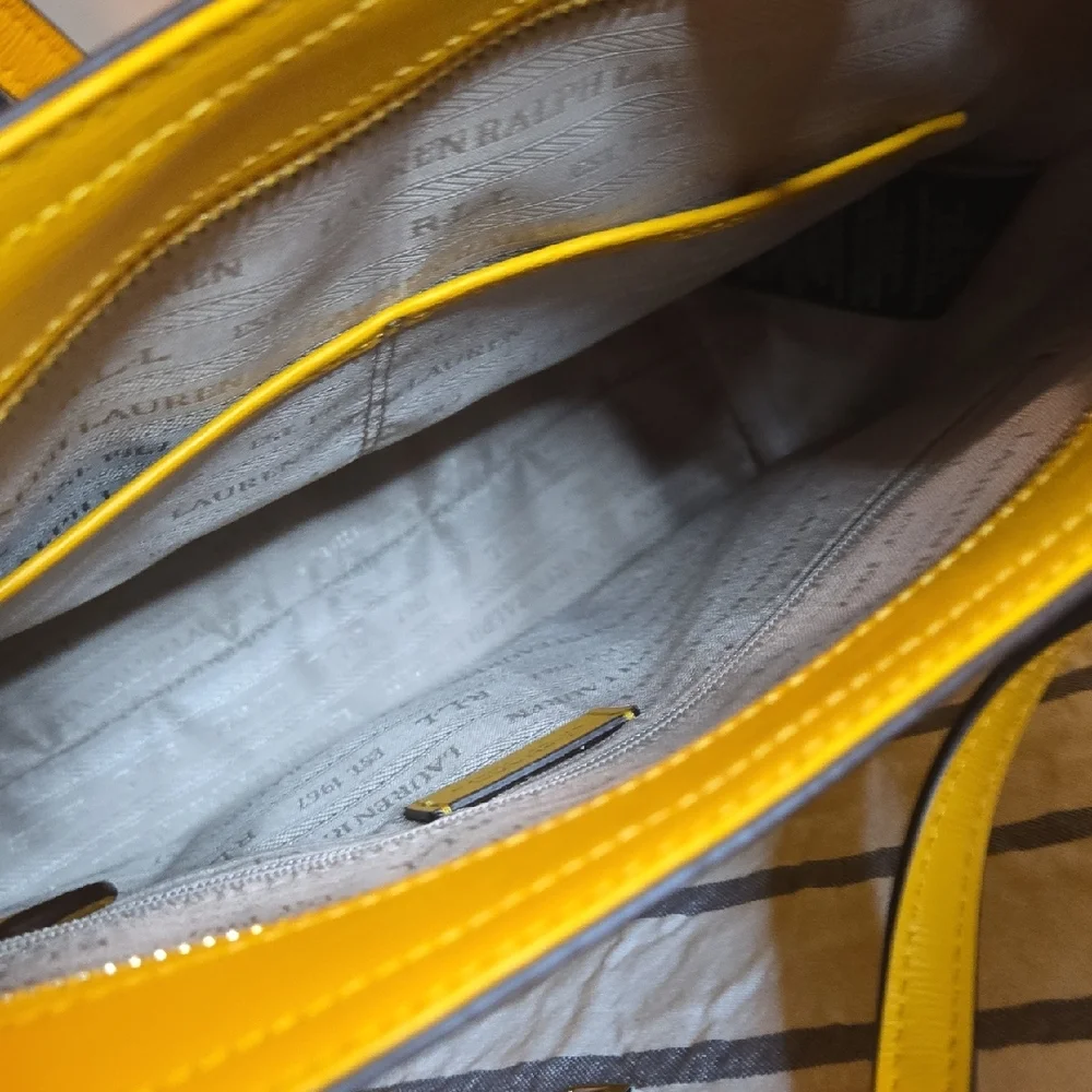 Lauren Ralph Lauren Vibrant Yellow Shoulder Bag - Picture 8 of 16